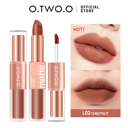 Matte & Glossy Shine 2-in-1 Lipstick & Lip Gloss