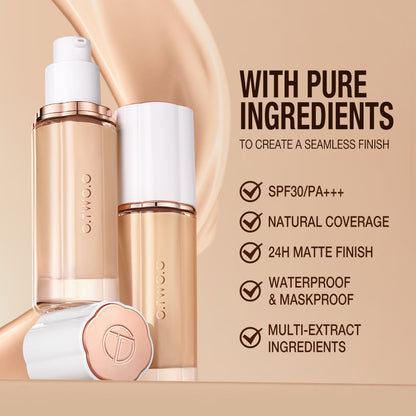 Natural Matte Finish Transfer-Proof Soft Mist Locking Foundation
