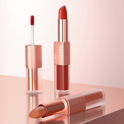 Matte & Glossy Shine 2-in-1 Lipstick & Lip Gloss