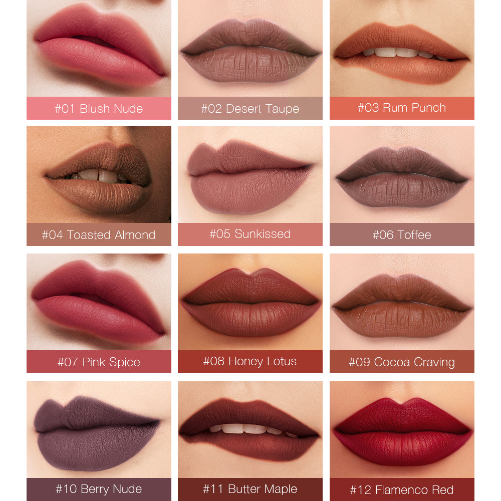 Smooth & Long-Lasting Nourishing Honey Velvet Matte Lip Glaze